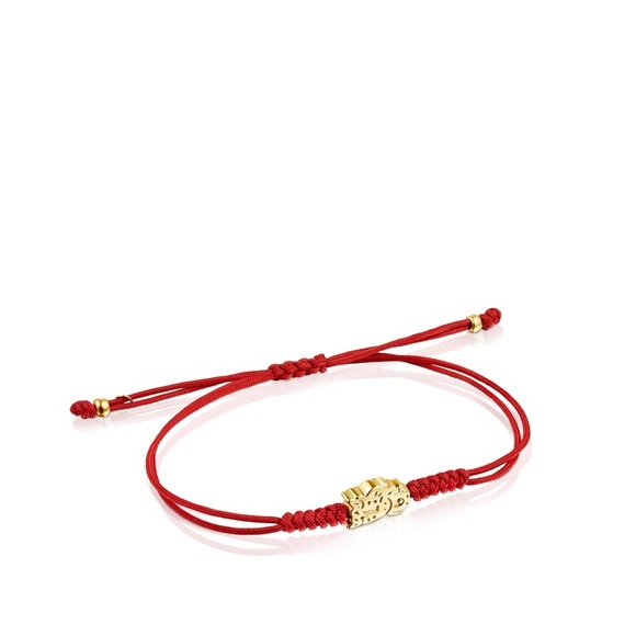 ⭐️ Limited production ⭐️ 18k Gold & red cord bracelet - Picture 2 of 4